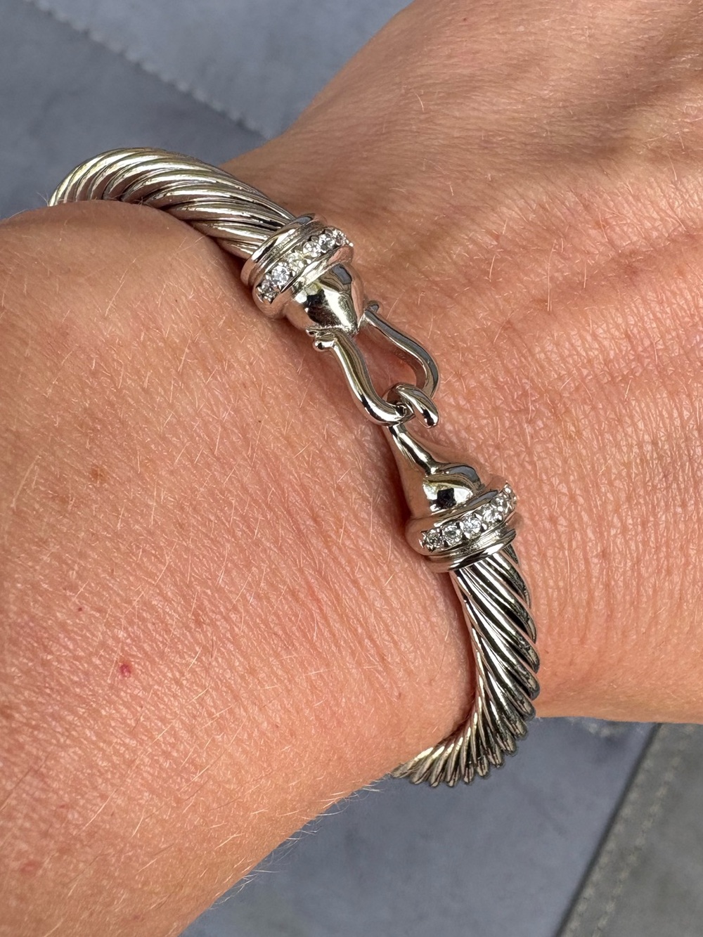 David Yurman Cable Cuff Bracelet in Silver 5mm width medium 6.0-6.5 round trade